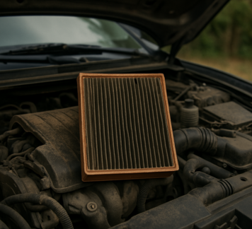 dirty engine air filter